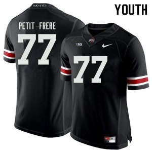 NCAA Ohio State Buckeyes Youth #77 Nicholas Petit-Frere Black Nike Football College Jersey UMQ8045CF